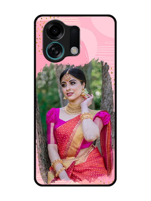 Custom Oppo K13 Turbo Pro 5G Custom Metal Phone Case - Gold Glitter Splash Design