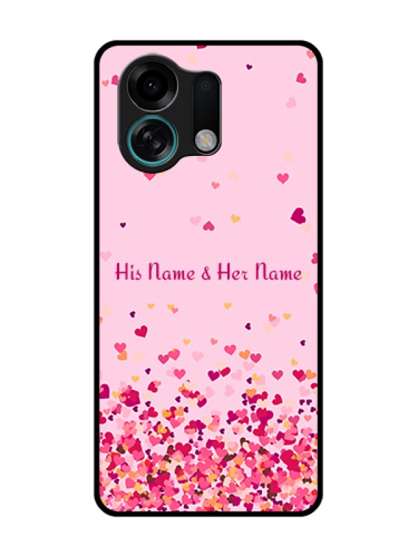Custom Oppo K13 Turbo Pro 5G Custom Metal Phone Case - Floating Hearts Design