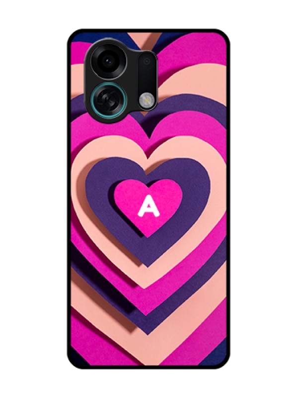 Custom Oppo K13 Turbo Pro 5G Custom Metal Phone Case - Cute Heart Pattern Design