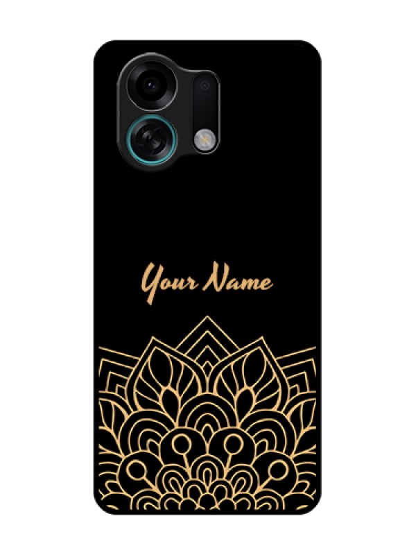 Custom Oppo K13 Turbo Pro 5G Custom Metal Phone Case - Golden Mandala Design
