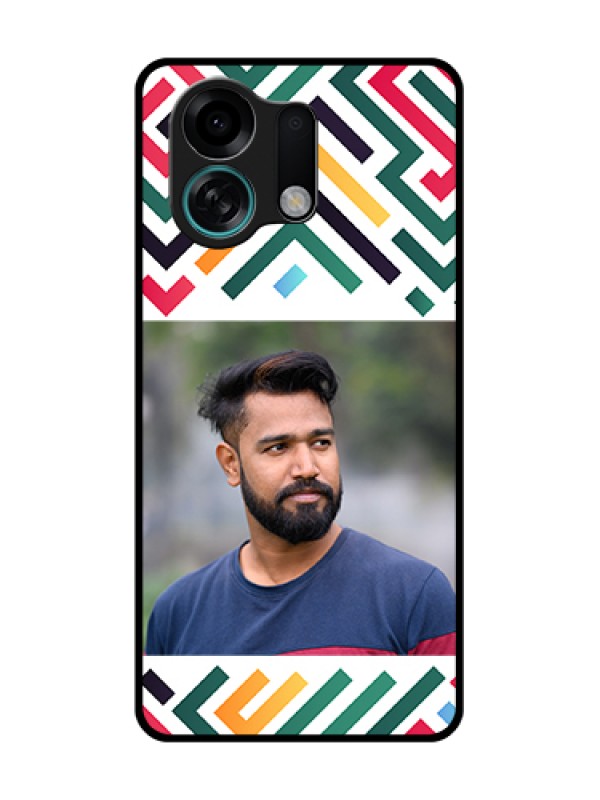 Custom Oppo K13 Turbo Pro 5G Custom Metal Phone Case - Colorful Maze Pattern Design