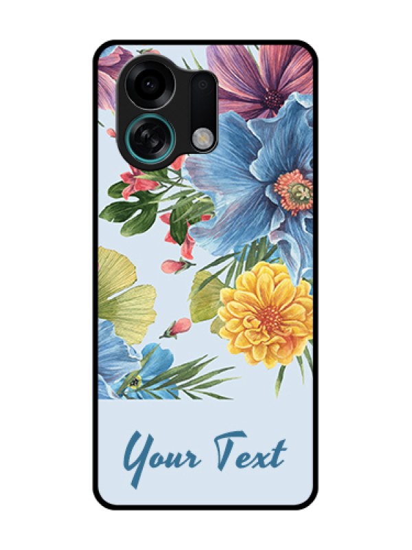 Custom Oppo K13 Turbo Pro 5G Custom Metal Phone Case - Stunning Watercolored Flowers Painting Design
