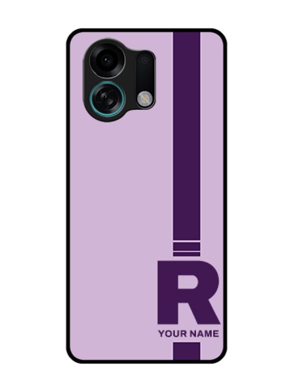 Custom Oppo K13 Turbo Pro 5G Custom Metal Phone Case - Simple Dual Tone Stripe With Name Design