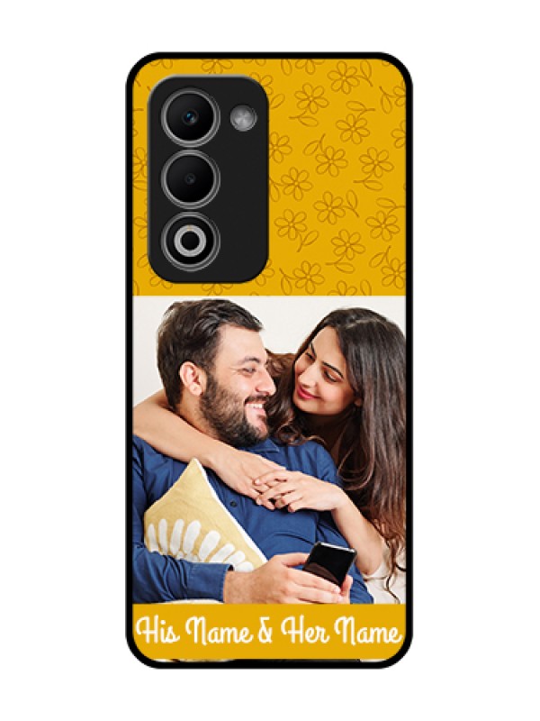 Custom Oppo K13X 5G Custom Metal Phone Case - Yellow Floral Design