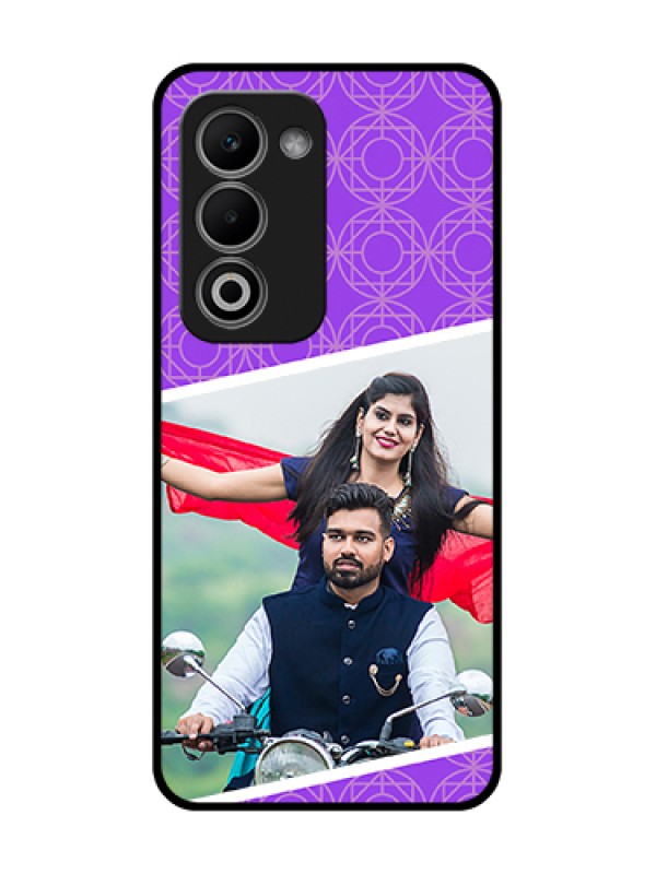 Custom Oppo K13X 5G Custom Metal Phone Case - Violet Color Pattern Design