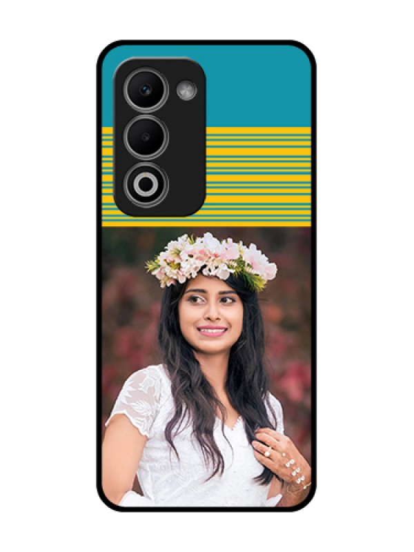 Custom Oppo K13X 5G Custom Metal Phone Case - Yellow & Blue Design