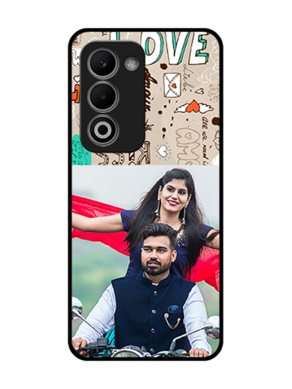 Custom Oppo K13X 5G Custom Metal Phone Case - Love Doodle Pattern