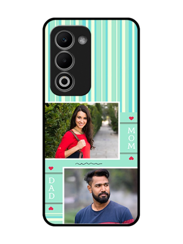 Custom Oppo K13X 5G Custom Metal Phone Case - Mom & Dad Pic Design