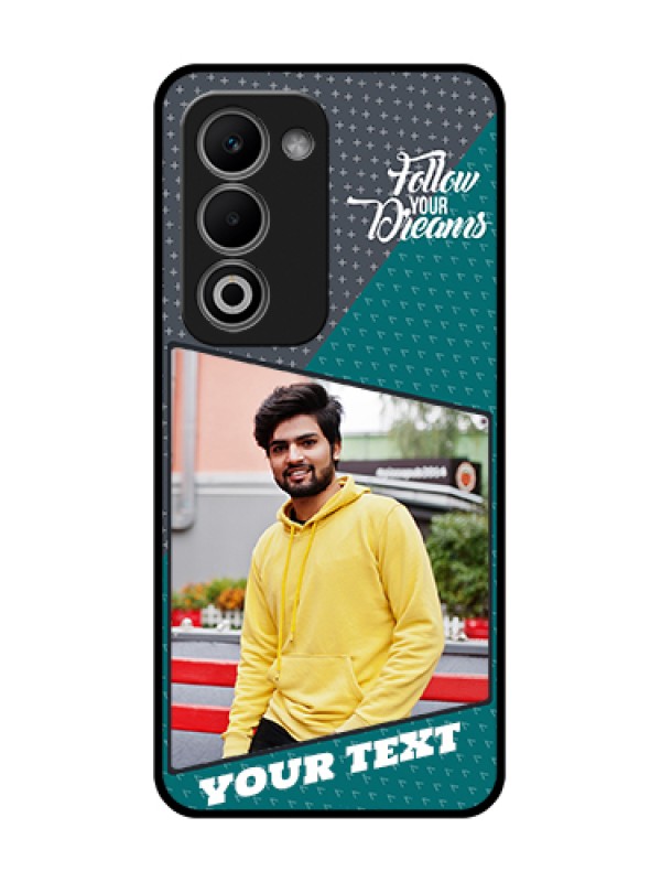Custom Oppo K13X 5G Custom Metal Phone Case - Background Pattern Design With Quote
