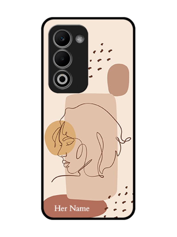 Custom Oppo K13X 5G Custom Metal Phone Case - Calm Woman Line Art Design