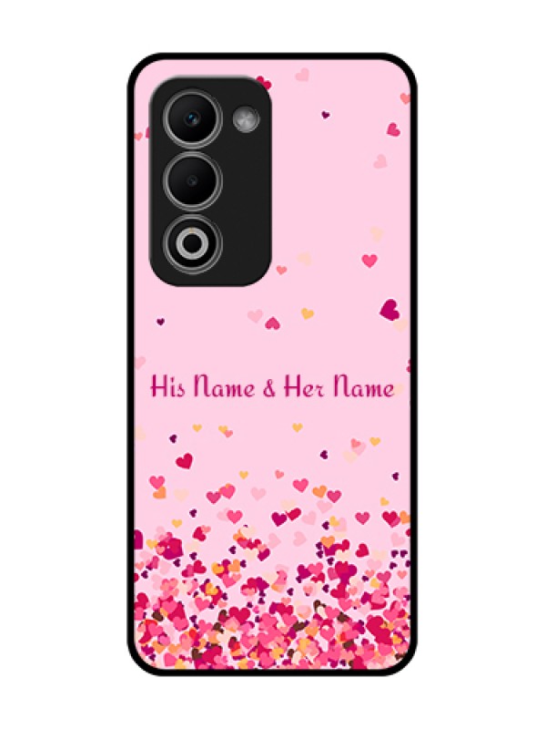 Custom Oppo K13X 5G Custom Metal Phone Case - Floating Hearts Design