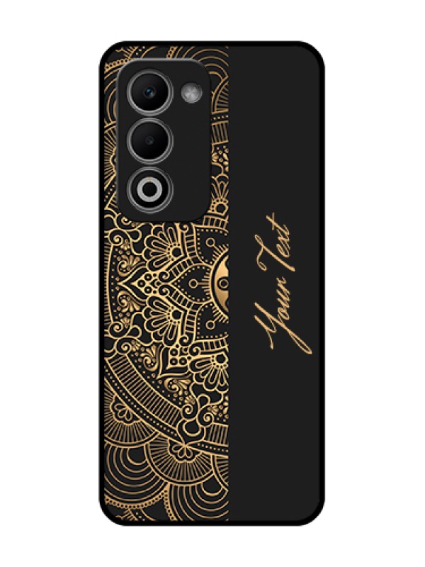 Custom Oppo K13X 5G Custom Metal Phone Case - Mandala Art With Custom Text Design