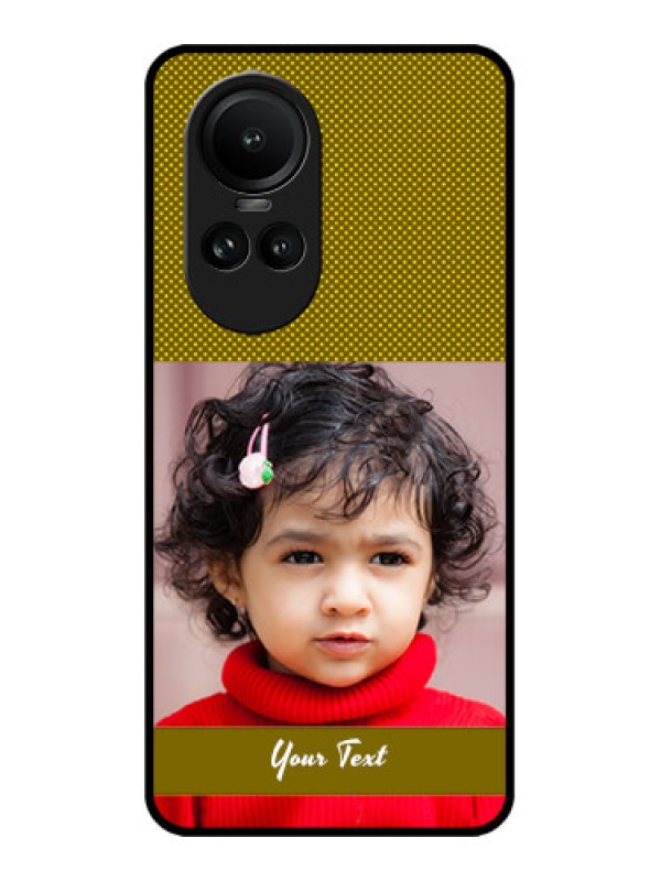 Custom Oppo Reno 10 5G Custom Metal Phone CaseSimple Green Color Design