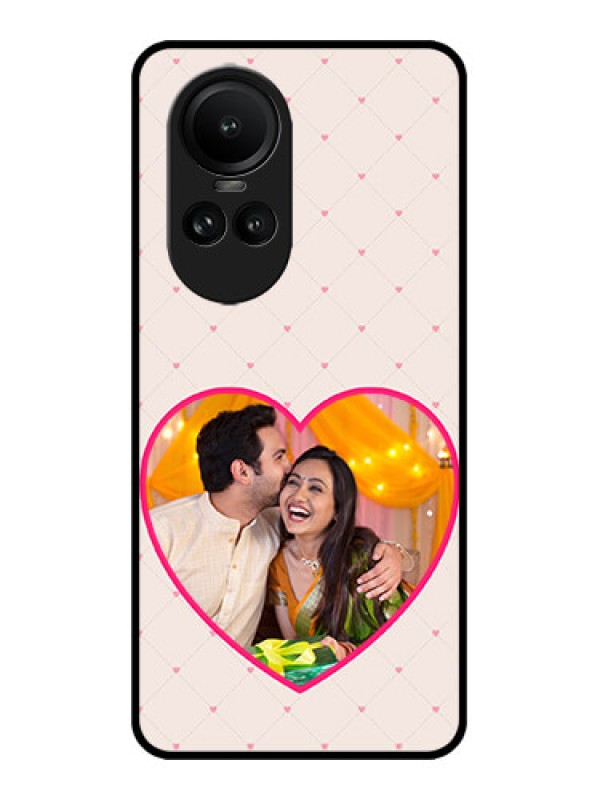 Custom Oppo Reno 10 5G Custom Metal Phone CaseHeart Shape Design