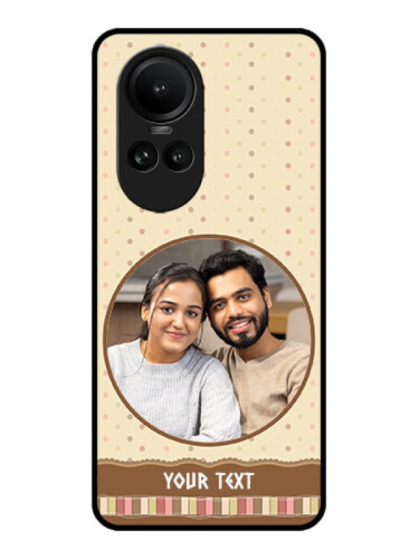 Custom Oppo Reno 10 5G Custom Metal Phone CaseBrown Dotted Mobile Case Design