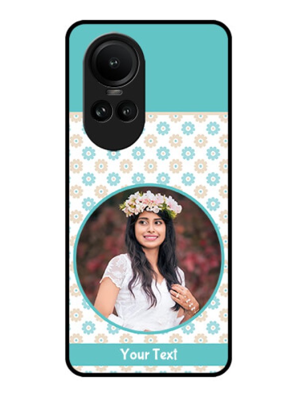 Custom Oppo Reno 10 5G Custom Metal Phone CaseBeautiful Flowers Design