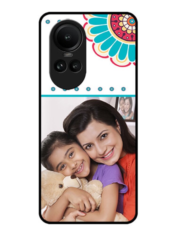 Custom Oppo Reno 10 5G Custom Metal Phone CaseFlower Design