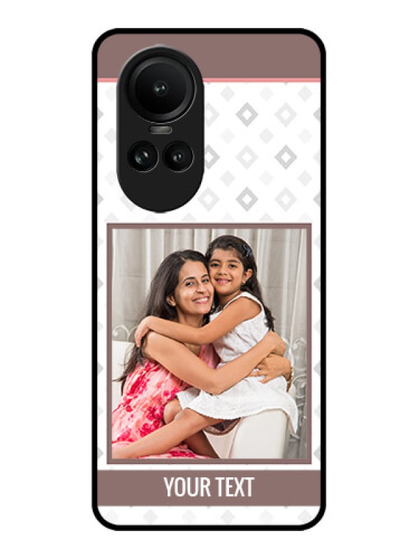 Custom Oppo Reno 10 5G Custom Metal Phone CaseSimple Diamond Design