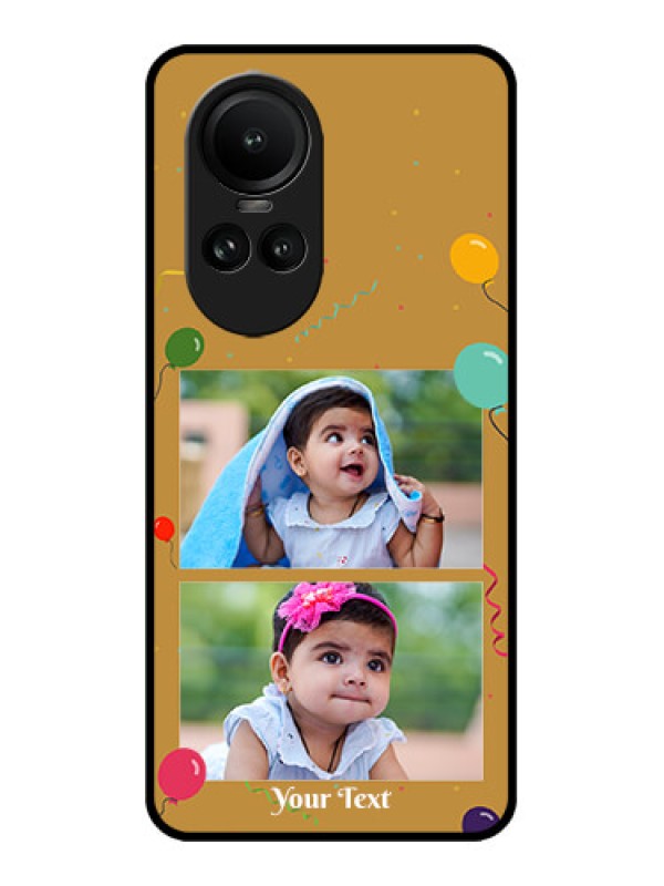 Custom Oppo Reno 10 5G Custom Metal Phone CaseImage Holder With Birthday Celebrations Design