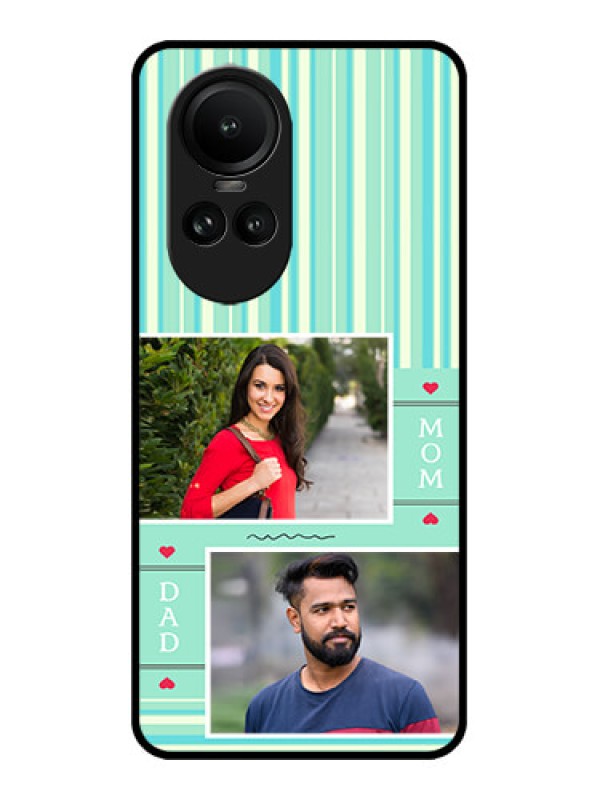 Custom Oppo Reno 10 5G Custom Metal Phone CaseMom and Dad Pic Design