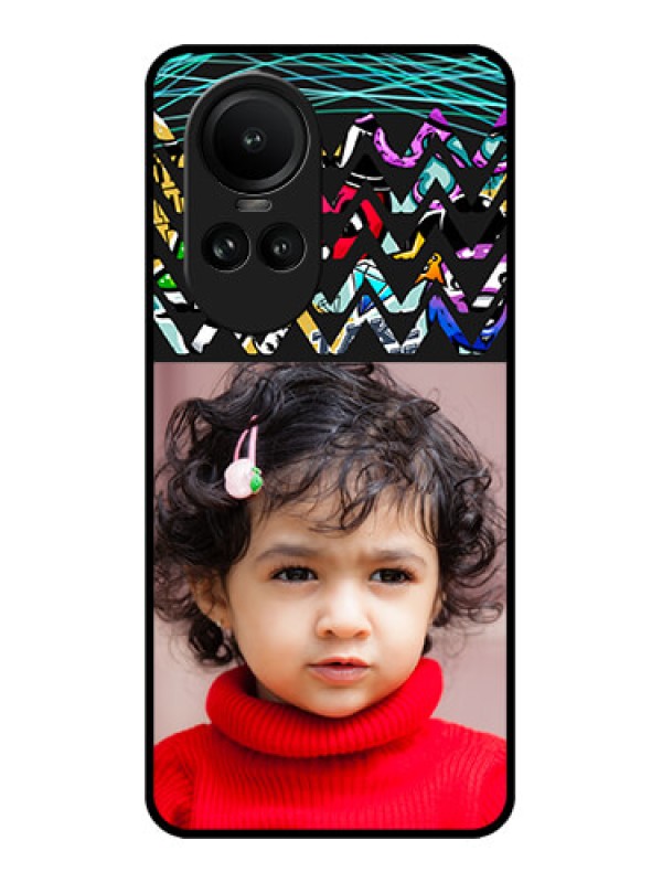 Custom Oppo Reno 10 5G Custom Metal Phone CaseNeon Abstract Design