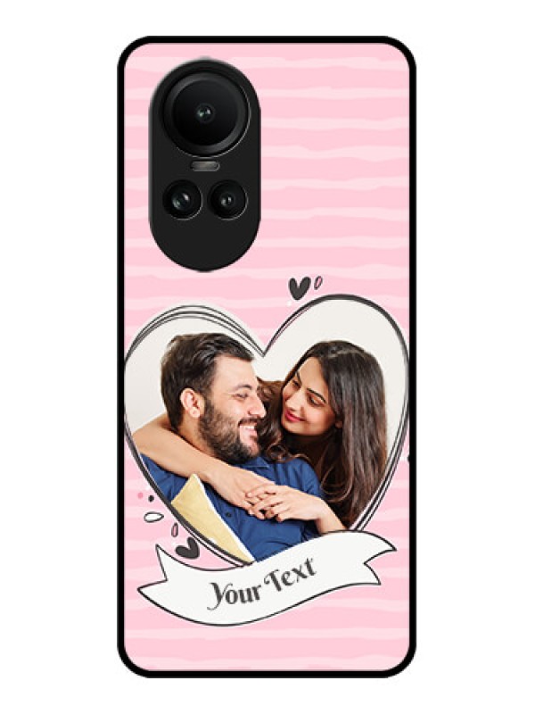 Custom Oppo Reno 10 5G Custom Metal Phone CaseVintage Heart Design