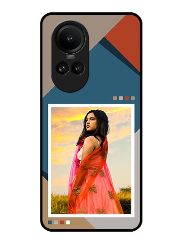 Custom Oppo Reno 10 5G Custom Metal Phone CaseRetro Color Pallet Design