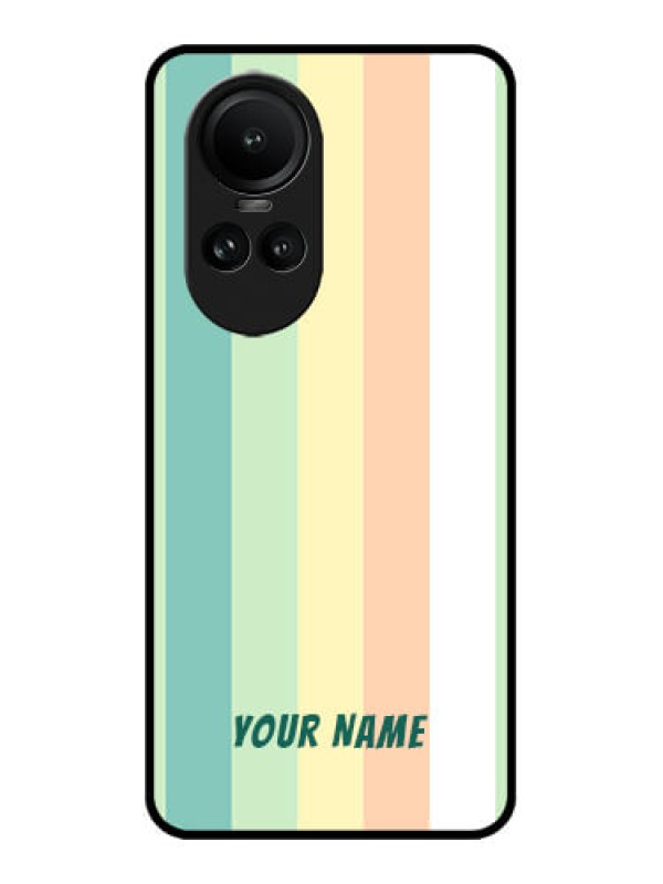 Custom Oppo Reno 10 5G Custom Metal Phone CaseMulti - Colour Stripes Design