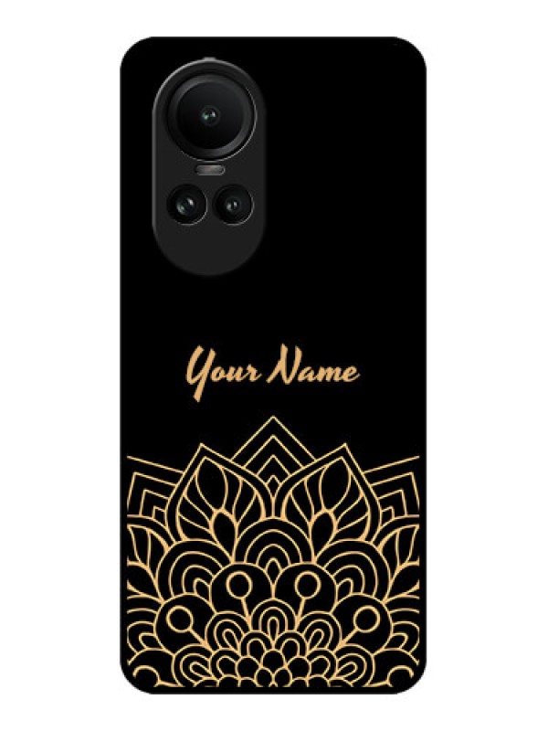 Custom Oppo Reno 10 5G Custom Metal Phone CaseGolden Mandala Design