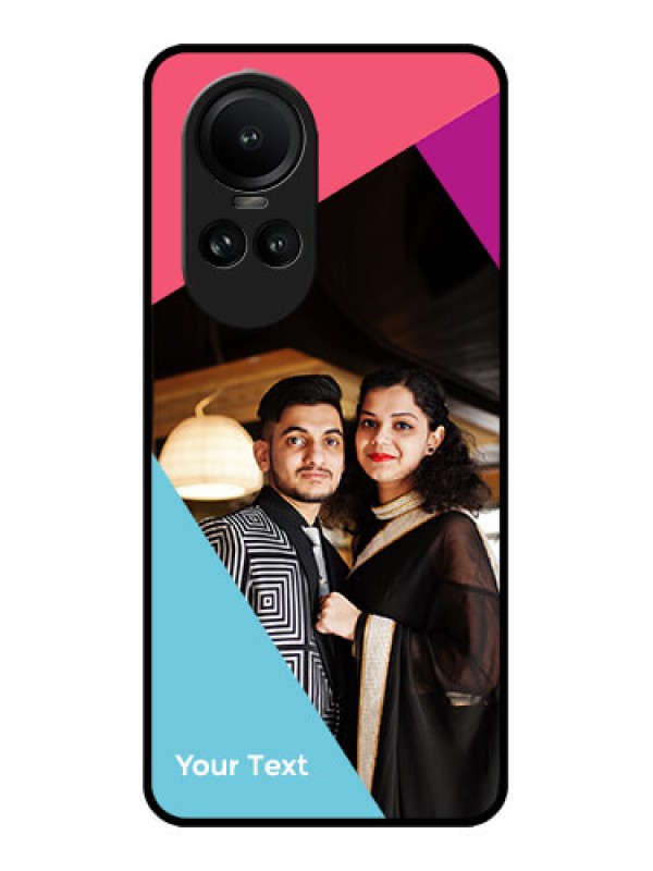 Custom Oppo Reno 10 5G Custom Metal Phone CaseStacked Triple Colour Design