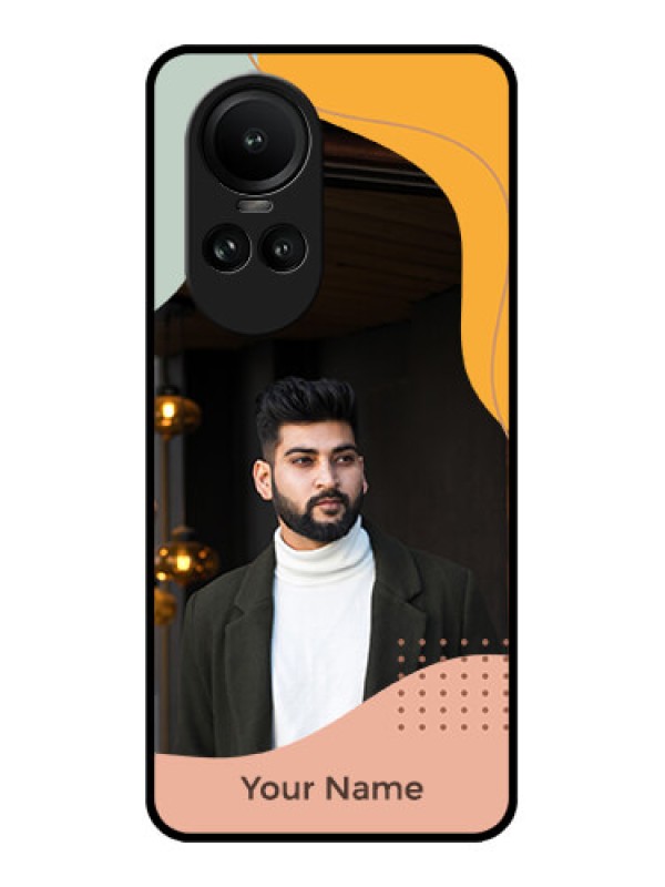 Custom Oppo Reno 10 5G Custom Metal Phone CaseTri - Coloured Overlay Design