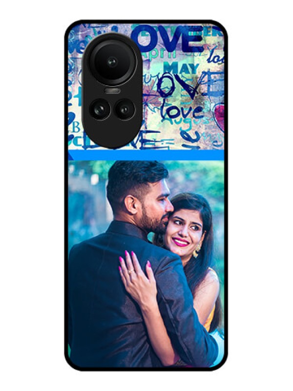 Custom Oppo Reno 10 Pro 5G Custom Metal Phone Case - Colorful Love Design