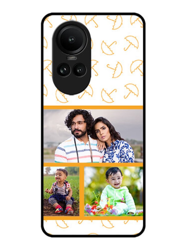 Custom Oppo Reno 10 Pro 5G Custom Metal Phone Case - Yellow Pattern Design