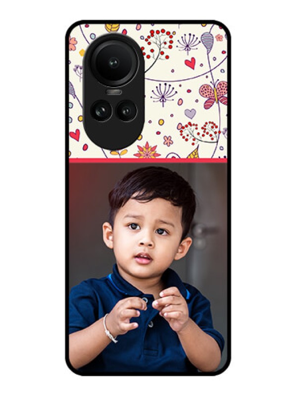 Custom Oppo Reno 10 Pro 5G Custom Metal Phone Case - Premium Floral Design