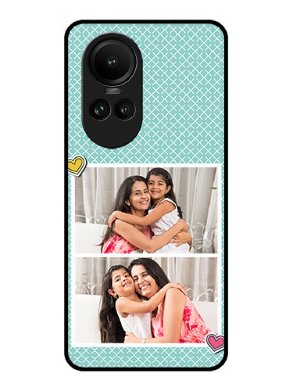 Custom Oppo Reno 10 Pro 5G Custom Metal Phone Case - 2 Image Holder With Pattern Design