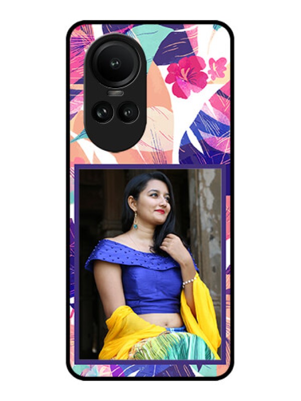 Custom Oppo Reno 10 Pro 5G Custom Metal Phone Case - Abstract Floral Design