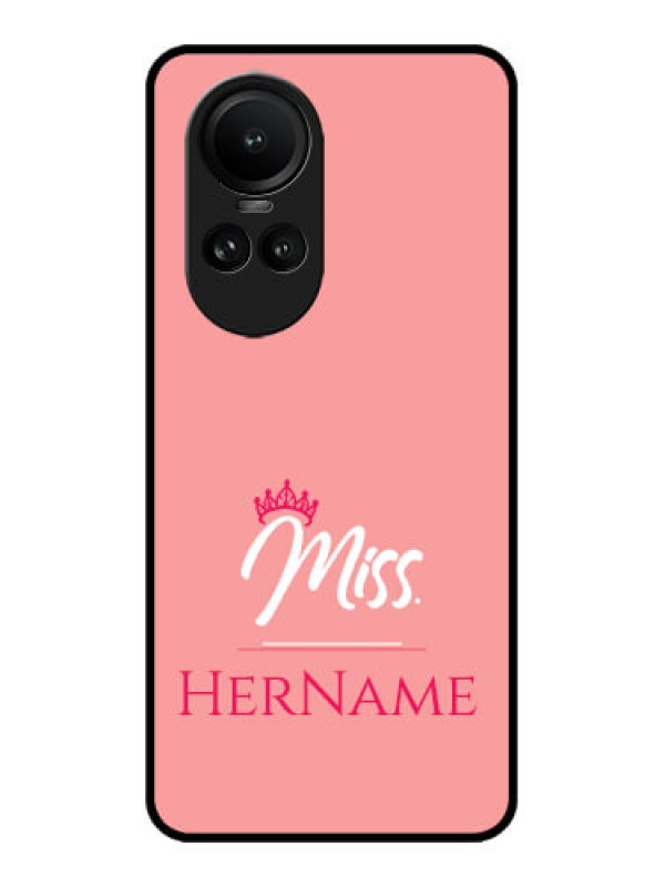 Custom Oppo Reno 10 Pro 5G Custom Metal Phone Case - Mrs With Name Design