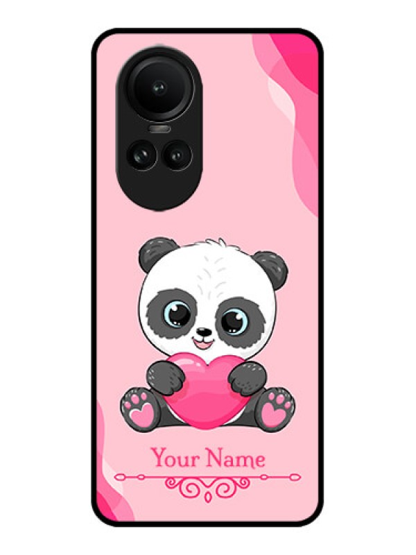 Custom Oppo Reno 10 Pro 5G Custom Metal Phone Case - Cute Panda Design