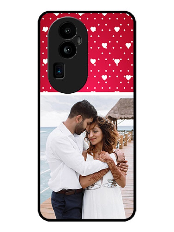 Custom Oppo Reno 10 Pro Plus 5G Custom Metal Phone CaseHearts Mobile Case Design