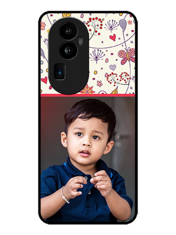 Custom Oppo Reno 10 Pro Plus 5G Custom Metal Phone CasePremium Floral Design