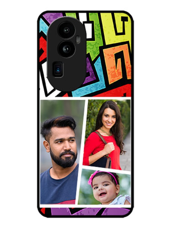 Custom Oppo Reno 10 Pro Plus 5G Custom Metal Phone CaseGraffiti Pattern Design