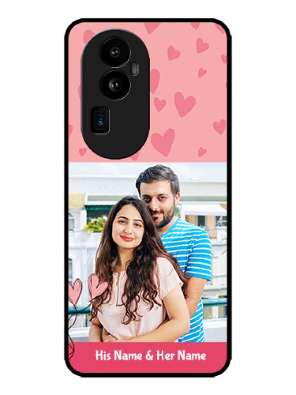 Custom Oppo Reno 10 Pro Plus 5G Custom Metal Phone CaseLove Design Peach Color