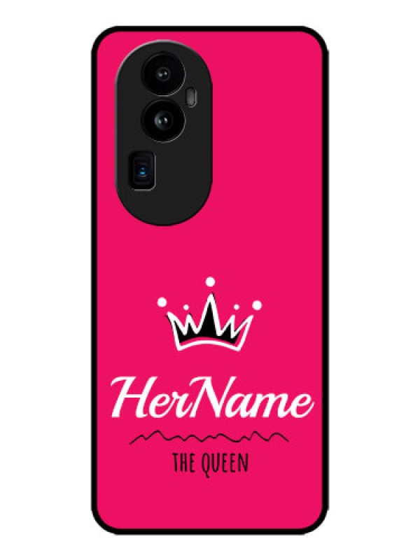 Custom Oppo Reno 10 Pro Plus 5G Custom Metal Phone CaseQueen With Name Design