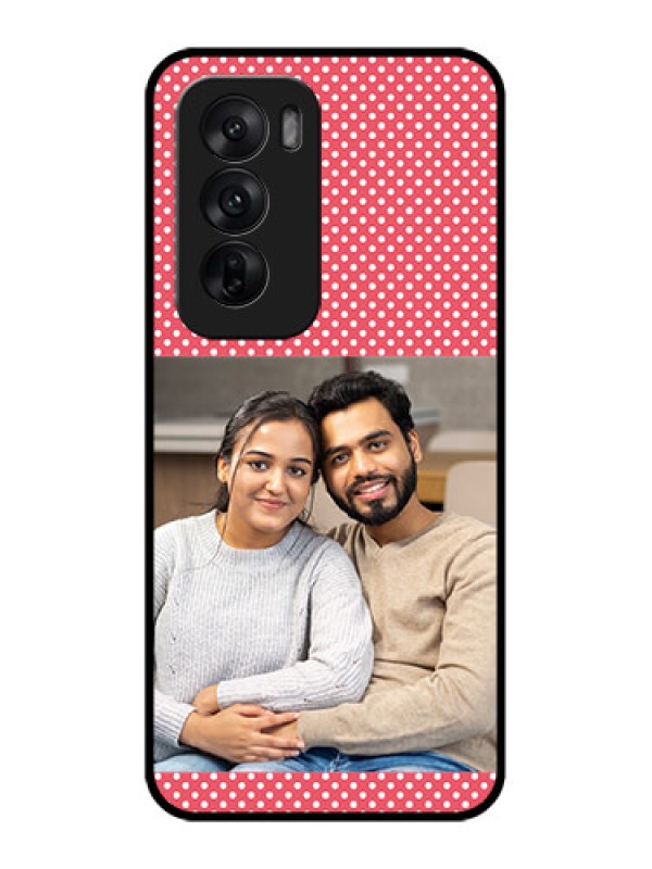 Custom Oppo Reno 12 5G Custom Metal Phone CaseWhite Dotted Design