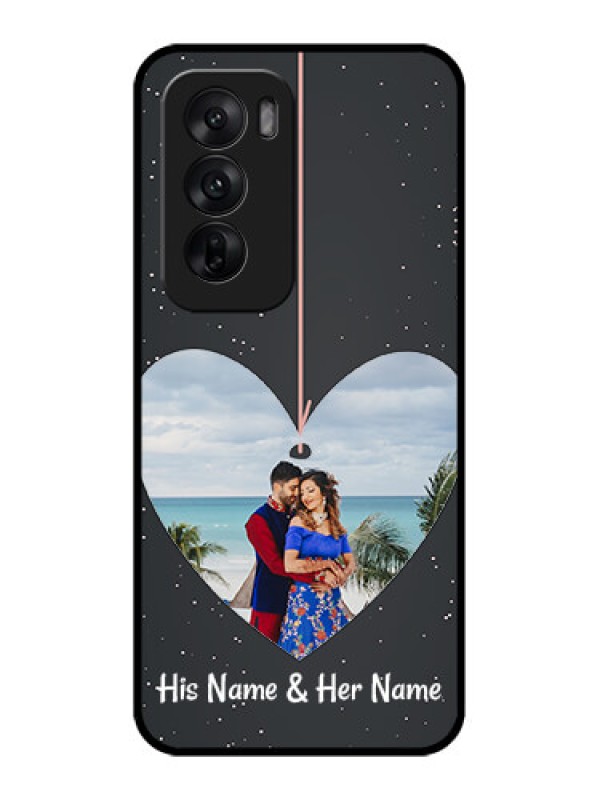 Custom Oppo Reno 12 5G Custom Metal Phone CaseHanging Heart Design