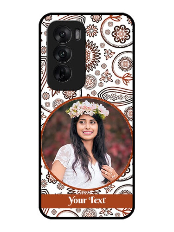 Custom Oppo Reno 12 5G Custom Metal Phone CaseAbstract Flower Design