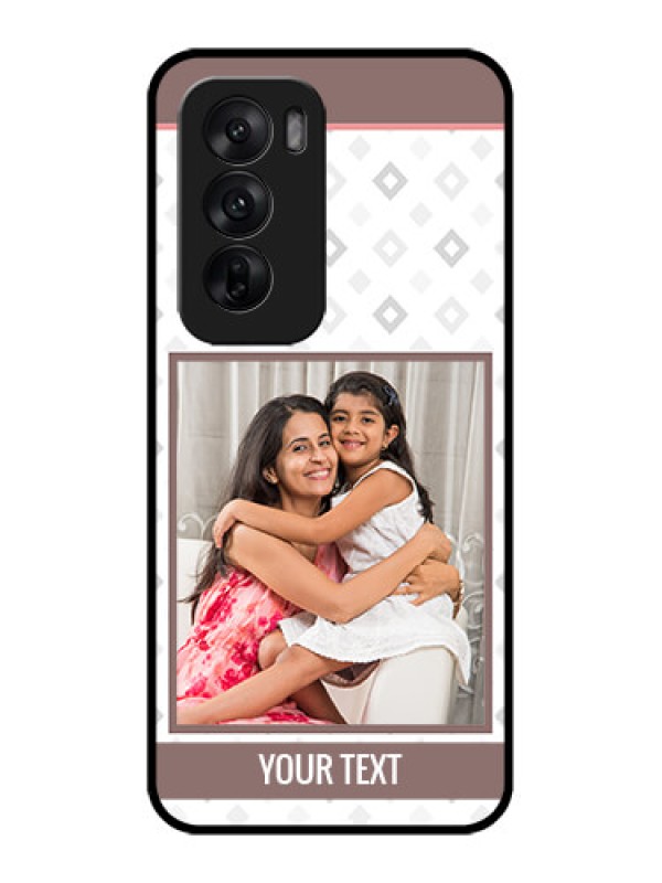 Custom Oppo Reno 12 5G Custom Metal Phone CaseSimple Diamond Design