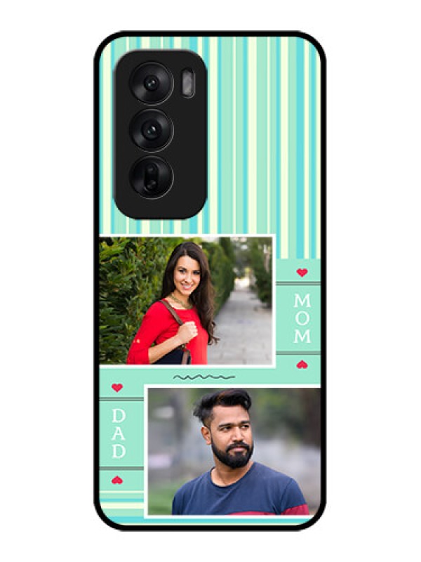 Custom Oppo Reno 12 5G Custom Metal Phone CaseMom and Dad Pic Design