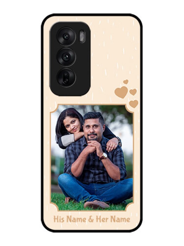 Custom Oppo Reno 12 5G Custom Metal Phone CaseWith Confetti Love Design