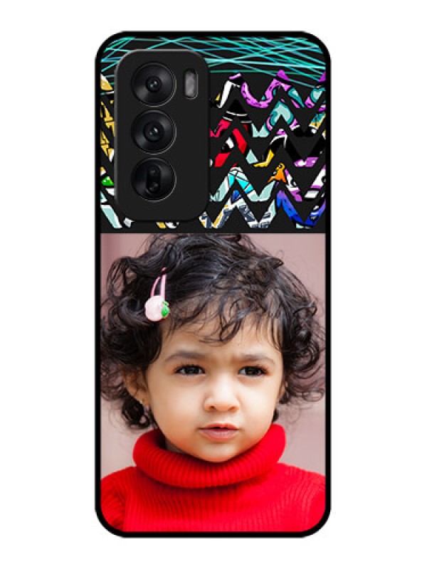 Custom Oppo Reno 12 5G Custom Metal Phone CaseNeon Abstract Design